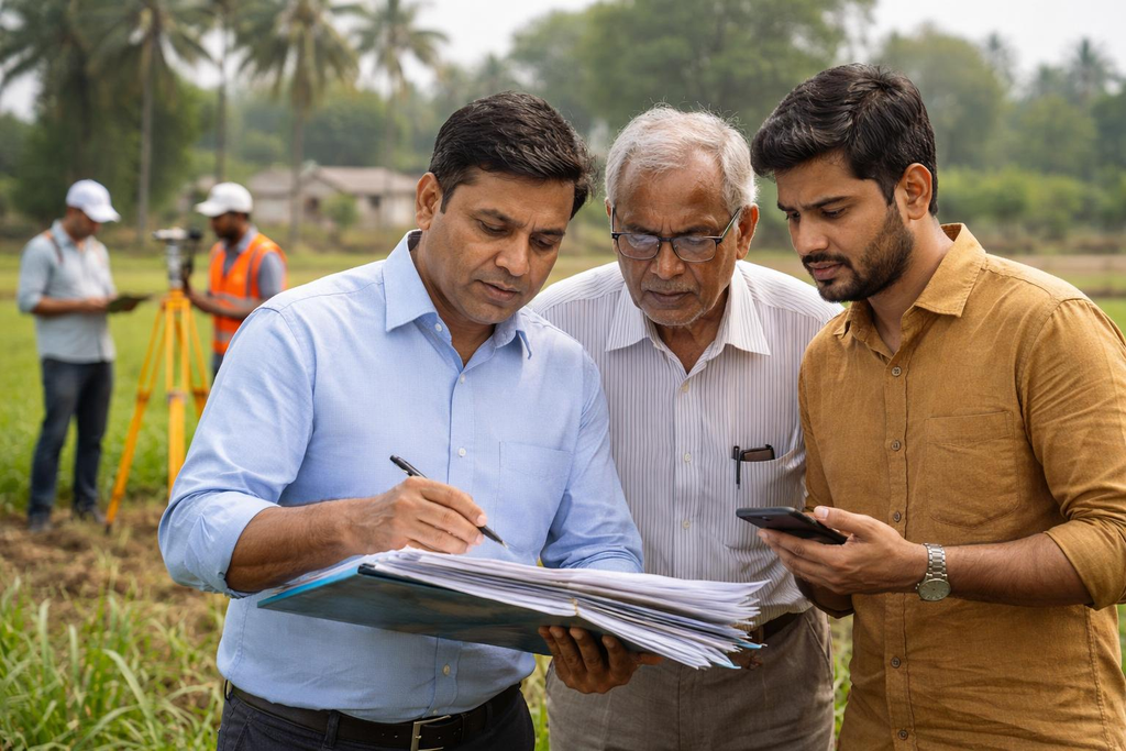 Open plots near Mumbai Highway in Rudraram